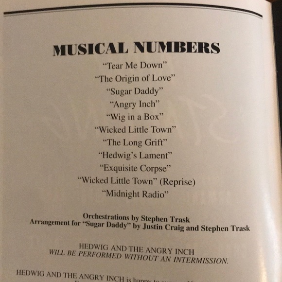 DARREN CRISS in Hedwig and the Angry Inch PLAYBILL - Picture 4 of 5